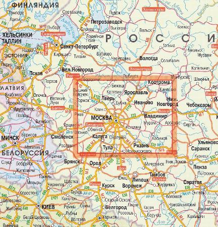Карта черноземья с областями и городами