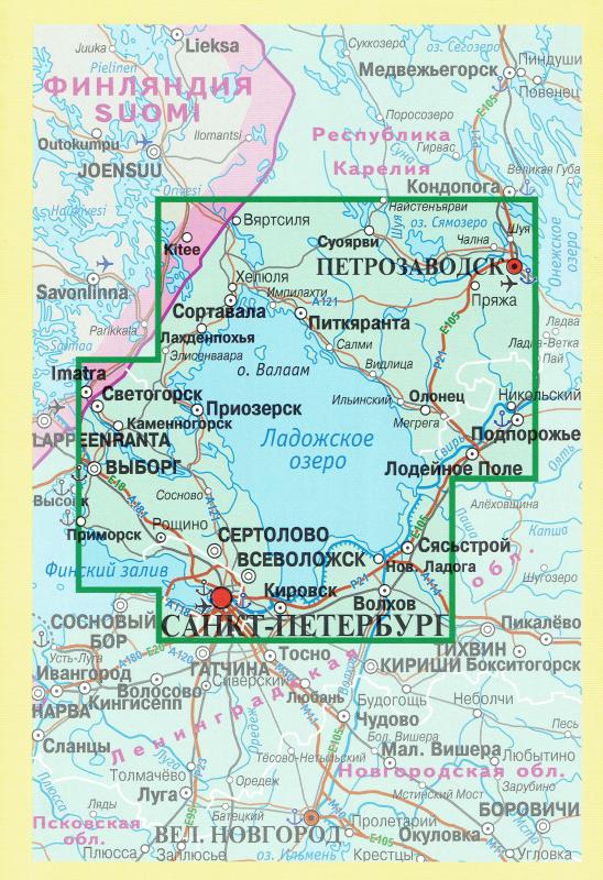 Карта вокруг ладожского озера на машине