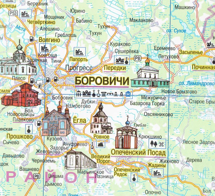 Карта новгорода великого с церквями
