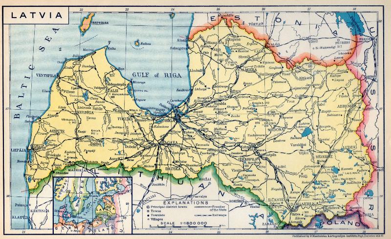 Карта эстонии до 1939 года карта